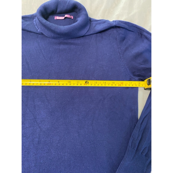 Women's Smart Set Blue Turtleneck Sweater L - Picture 3 of 4